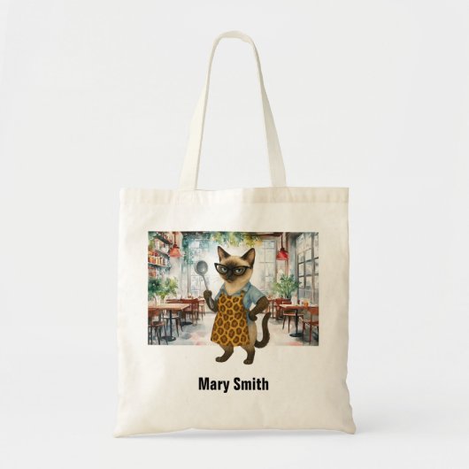 Lunchdame is in de kantine tote bag (Voorkant)
