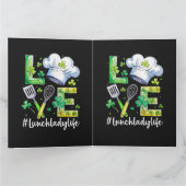 Lunchdame Leuke St. Patrick's Dag Bedankkaart (Binnen)