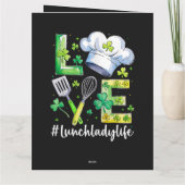 Lunchdame Leuke St. Patrick's Dag Bedankkaart (Achterkant)