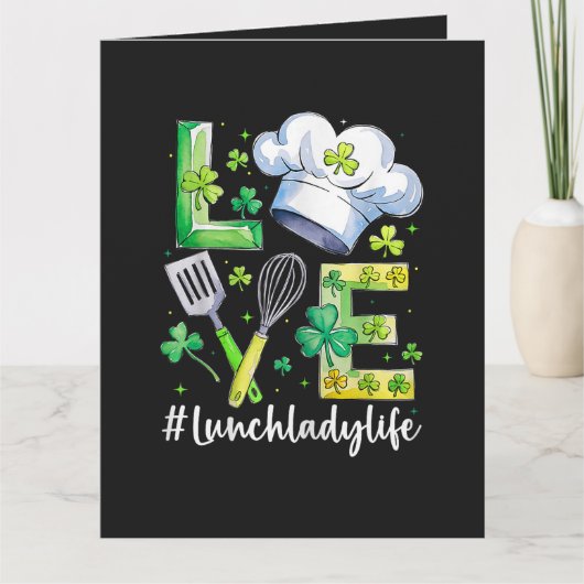 Lunchdame Leuke St. Patrick's Dag Bedankkaart (Voorkant)