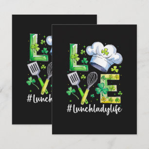 Lunchdame Leven Gelukkige St. Patrick's Dag Bedankkaart