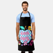 Lunchdame terug naar school geruit eerste dag schort (Gedragen)