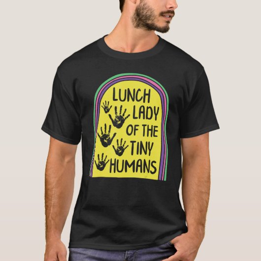 Lunchdame van de voedingscaf van de basisschool t-shirt (Voorkant)