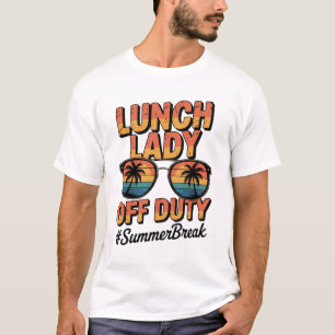 Lunchdame Vrij tijdens Zomerstop Retro Zonsonderga T-shirt