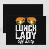 Lunchdame Vrij van Zonnebril Laatste Dag Van Schoo Kaart (Voorkant / Achterkant)