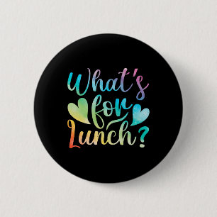 Lunchdame Wat is er voor lunch schoolkantine beman Ronde Button 5,7 Cm