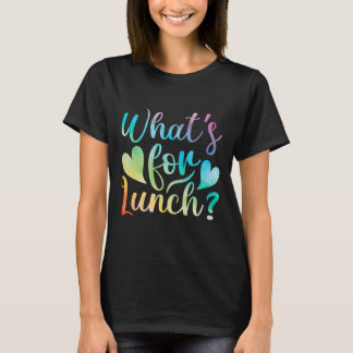 Lunchdame Wat is er voor lunch Schoolkantine beman T-shirt