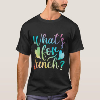 Lunchdame Wat is er voor lunch Schoolkantine Crew  T-shirt