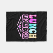 Lunchdames rock lunchdame squad groovy terug naar fleece deken (Voorkant (Horizontaal))
