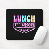 Lunchdames rock lunchdame squad groovy terug naar muismat (Met muis)