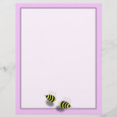 Lunchdatum bijen op Pink Flower (Achterkant)