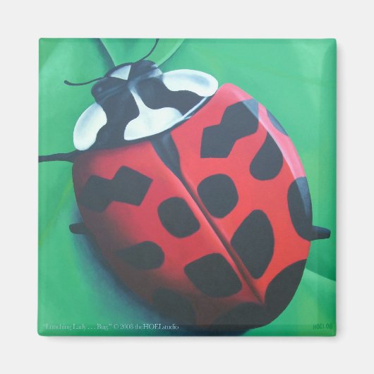 Lunchende dame. Ja. Ja. insectenmagneet Magneet (Voorkant)