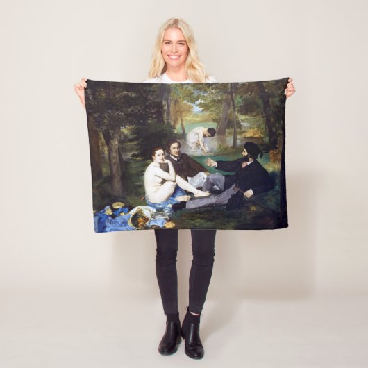 Luncheon aan de Grass, Manet Fleece Deken (In situ)