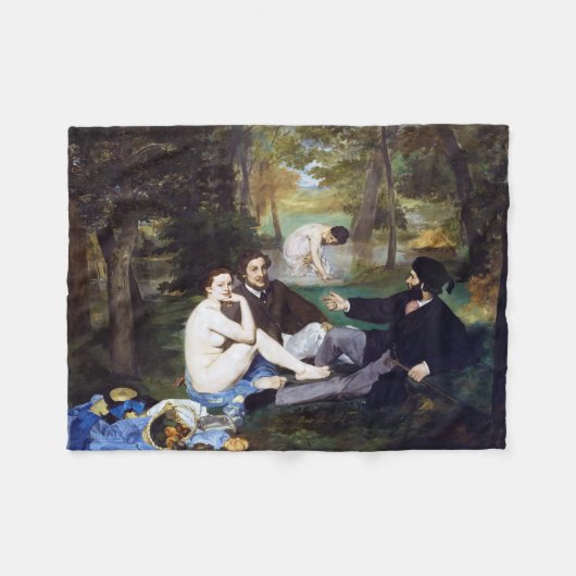 Luncheon aan de Grass, Manet Fleece Deken (Voorkant (Horizontaal))