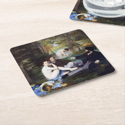 Luncheon aan de Grass, Manet Kartonnen Onderzetters (Schuin)