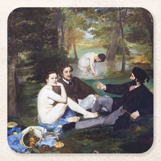 Luncheon aan de Grass, Manet Kartonnen Onderzetters (Voorkant)