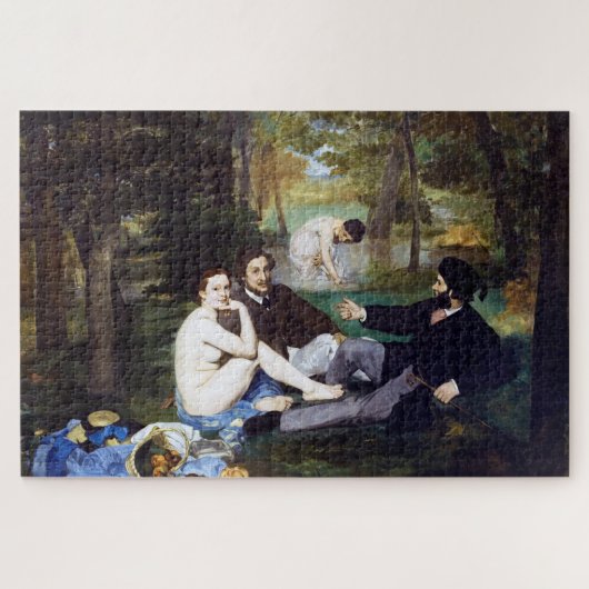 Luncheon aan de Grass, Manet Legpuzzel (Horizontaal)
