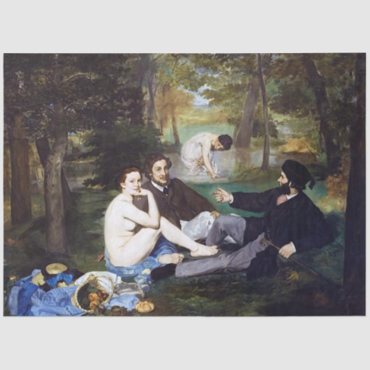 Luncheon aan de Grass, Manet Tissuepapier (Voorkant)