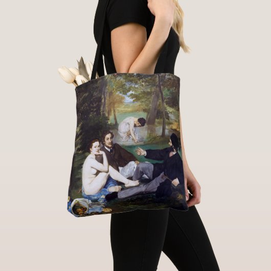 Luncheon aan de Grass, Manet Tote Bag (Dichtbij)