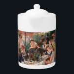 Luncheon Boating Party - Renoir Painting Theepot<br><div class="desc">Impressionist Painting by Renoir - Classic Masterfiles - Pierre-Auguste Renoir's Impressionist Painting Series - Luncheon of the Boating Party,  1880-1881</div>