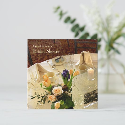 Luncheon Bridal Shower Kaart (Staand voorkant)