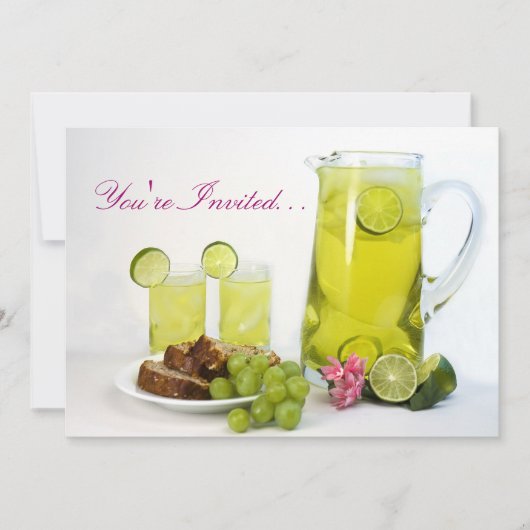 Luncheon Invitation - Beverages Kaart (Voorkant)