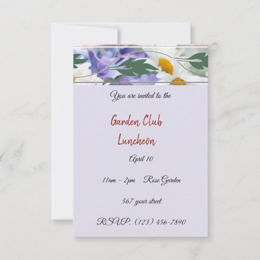 Luncheon Invitation Kaart (Voorkant)