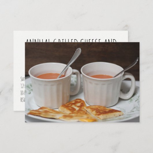 Luncheon Invitation Kaart (Voorkant / Achterkant)