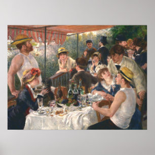 Luncheon of Boating Party Pierre Auguste Renoir Poster