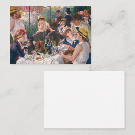 Luncheon of the Boating Party, 1880, ingediend doo Notitiekaartje (Voorkant / Achterkant)