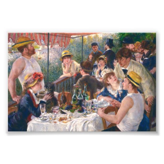 Luncheon of the Boating Party by Renoir Foto Afdruk (Voorkant)