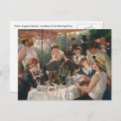 Luncheon of the Boating Party by Renoir Uitnodiging Briefkaart (Voorkant / Achterkant)