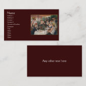Luncheon of the Boating Party by Renoir Visitekaartje (Voorkant / Achterkant)