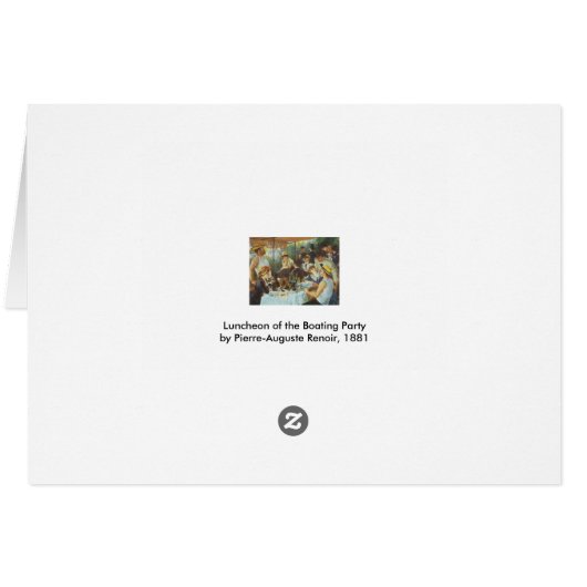 Luncheon of the Boating Party door Pierre Renoir (Achterkant Horizontaal)