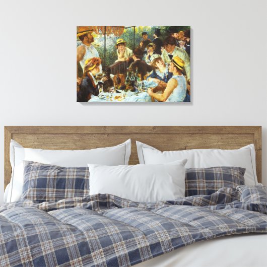Luncheon of the Boating Party door Pierre Renoir Canvas Afdruk (Insitu (Slaapkamer))