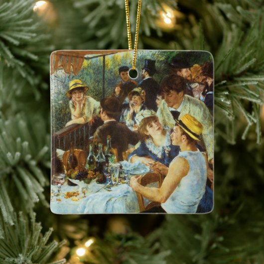 Luncheon of the Boating Party door Pierre Renoir Keramisch Ornament (Boom)