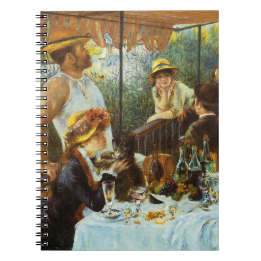 Luncheon of the Boating Party door Pierre Renoir Notitieboek (Voorkant)