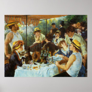 Luncheon of the Boating Party door Pierre Renoir Poster
