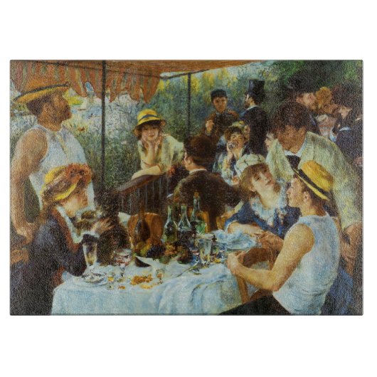 Luncheon of the Boating Party door Pierre Renoir Snijplank (Voorkant)