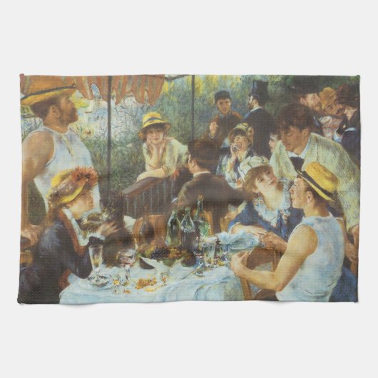 Luncheon of the Boating Party door Pierre Renoir Theedoek (Horizontaal)