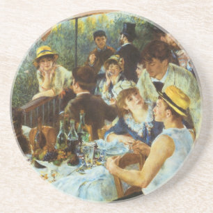 Luncheon of the Boating Party door Pierre Renoir Zandsteen Onderzetter