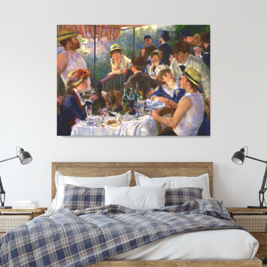 Luncheon of the Boating Party Renoir Fine Art Canvas Afdruk (Insitu (Slaapkamer))