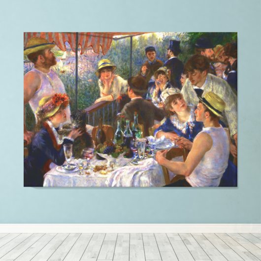 Luncheon of the Boating Party Renoir Fine Art Canvas Afdruk (Insitu (Houten vloer))