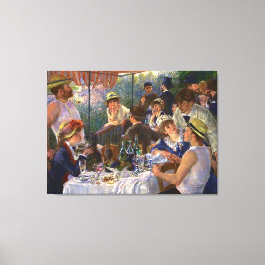 Luncheon of the Boating Party Renoir Fine Art Canvas Afdruk (Voorkant)