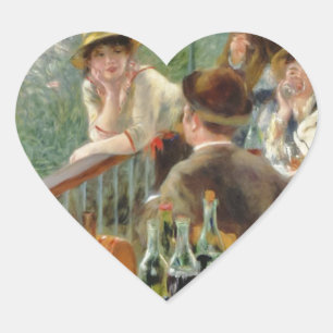 Luncheon of the Boating Party  Renoir Hart Sticker