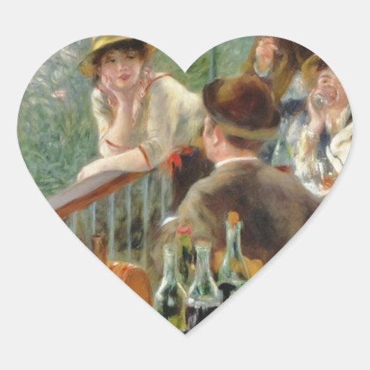 Luncheon of the Boating Party  Renoir Hart Sticker (Voorkant)