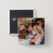 Luncheon of the Boating Party Vierkante Button 5,1 Cm (Voorkant /achterkant)