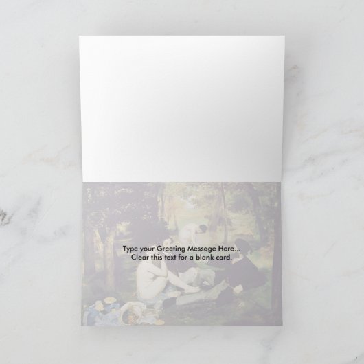 Luncheon On The Grass beroemd gemaakt door Edouard Kaart (Binnen)