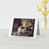 Luncheon On The Grass beroemd gemaakt door Edouard Kaart (Gele Bloem)