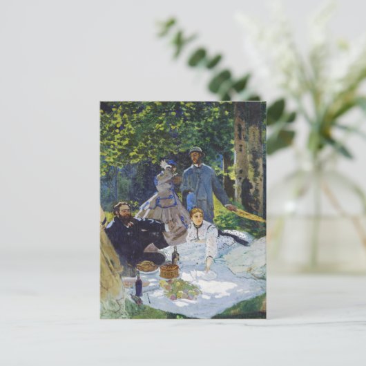 Luncheon op de gras, het Center Panel Claude Monet Briefkaart (Staand voorkant)